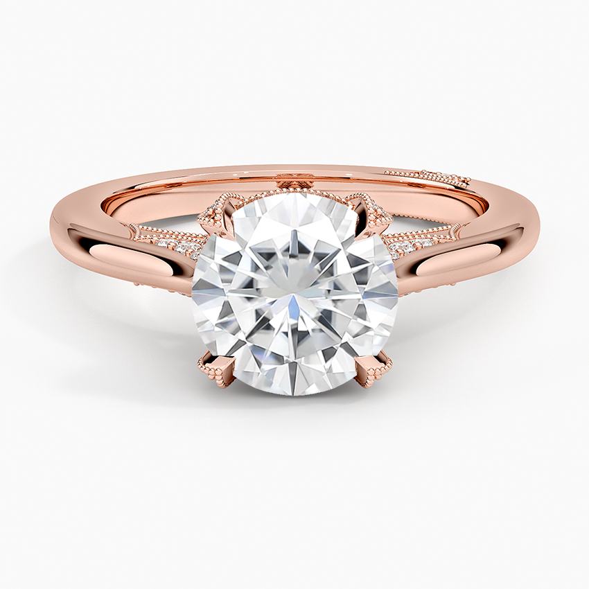 Moissanite Simply Tacori Diamond Ring (1/8 ct. tw.) in 18K Rose Gold