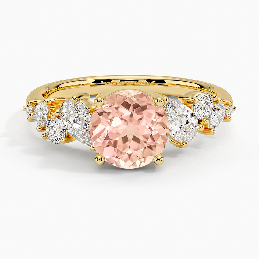 Lab Grown Sapphire Olivetta Tapered Diamond Ring (1/2 ct. tw.) in 18K Yellow Gold