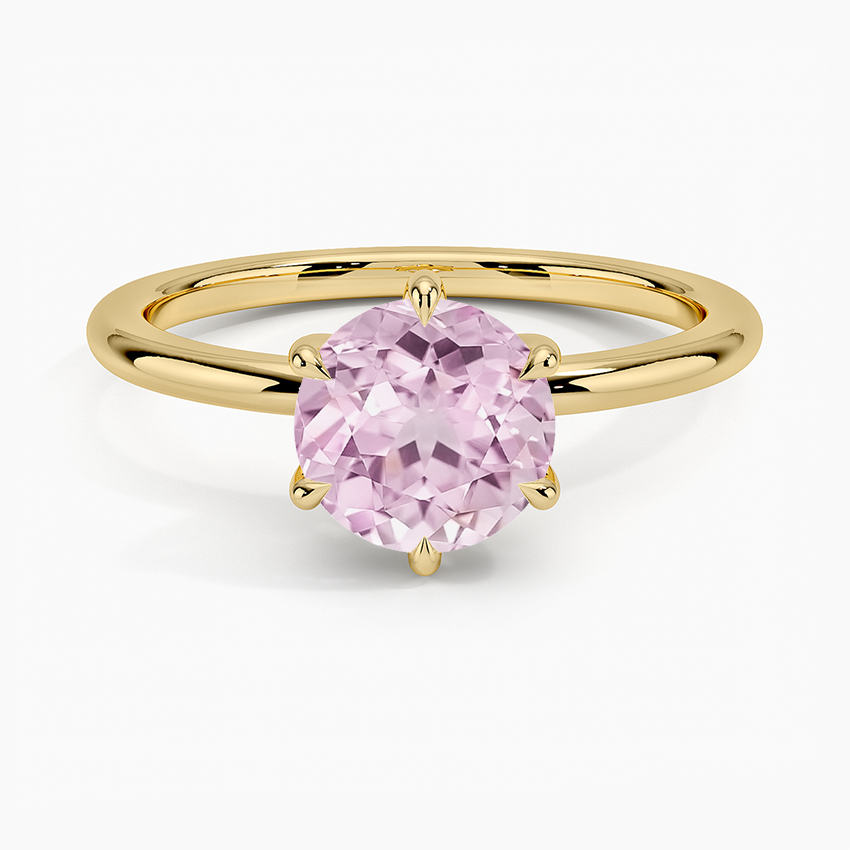 Lab Grown Sapphire Fairmined 1.5mm Six-Prong Solitaire Ring in 18K Yellow Gold