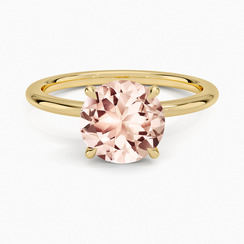 14K Rose Gold 2 Carat Cushion Cut Morganite Halo Engagement Ring | Barkev's