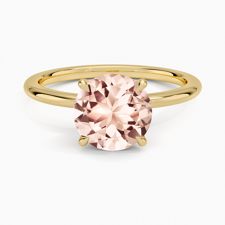 Morganite 1.5mm Elodie Ring in 18K Yellow Gold