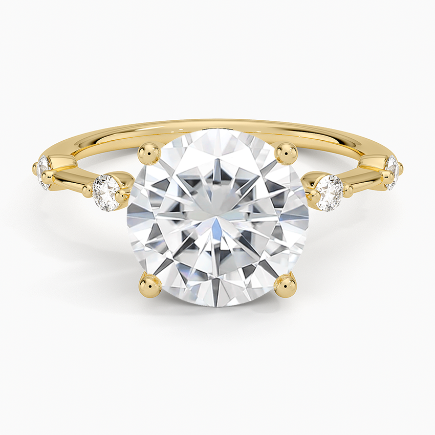 Moissanite Aimee 1.4mm Diamond Ring in 14K Yellow Gold