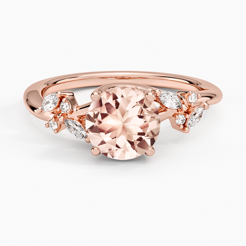 Morganite Arden Diamond Ring (1/6 ct. tw.) in 14K Rose Gold
