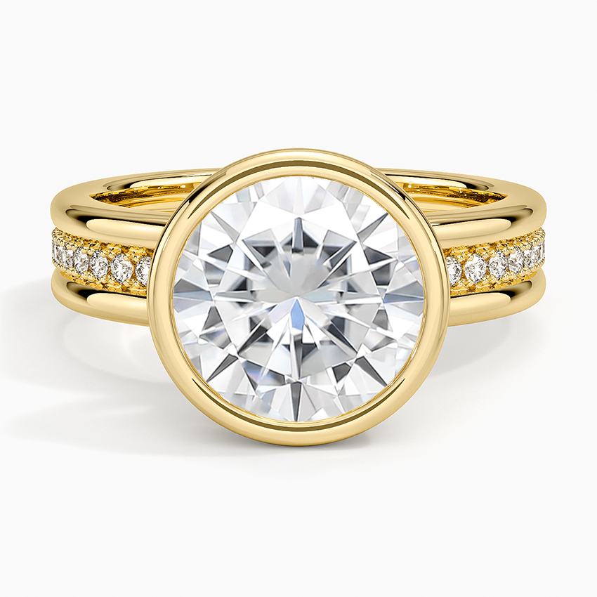 Moissanite Sofia Triple Band Diamond Ring (1/4 ct. tw.) in 14K Yellow Gold