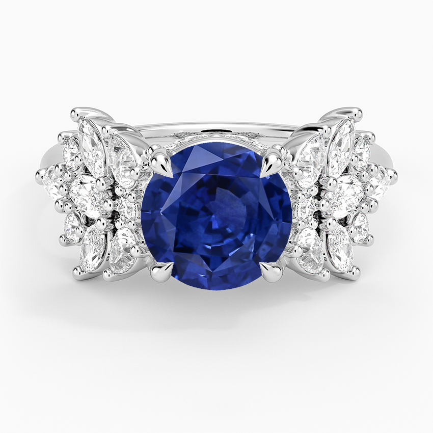 Sapphire Grand Nadia Diamond Ring in 14K White Gold
