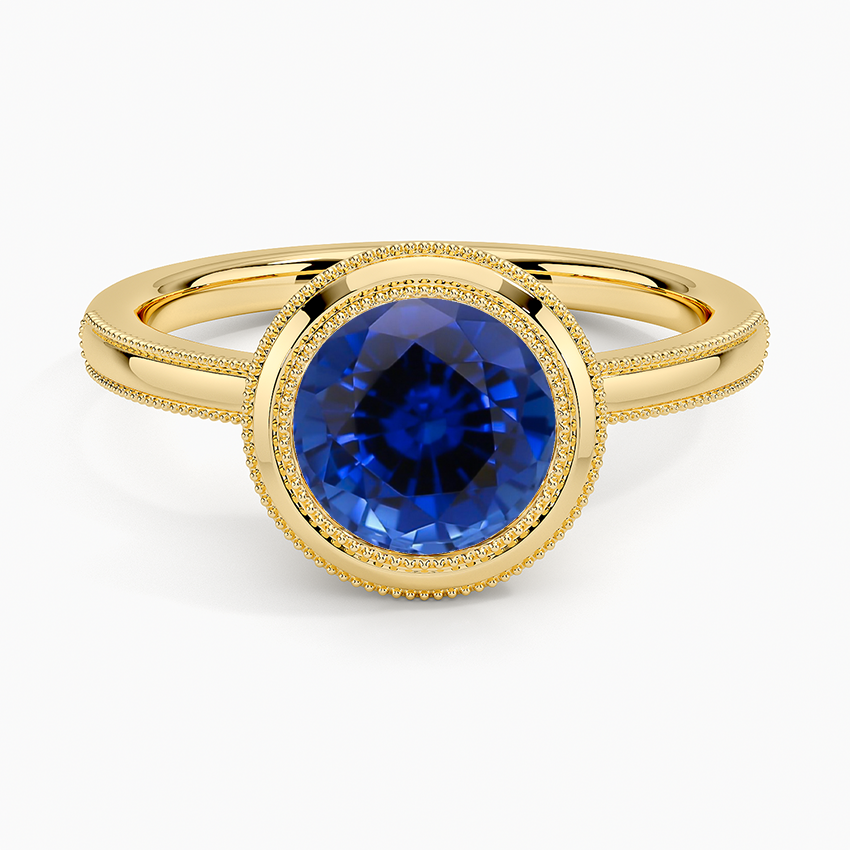 Sapphire Blair Bezel Ring in 14K Yellow Gold