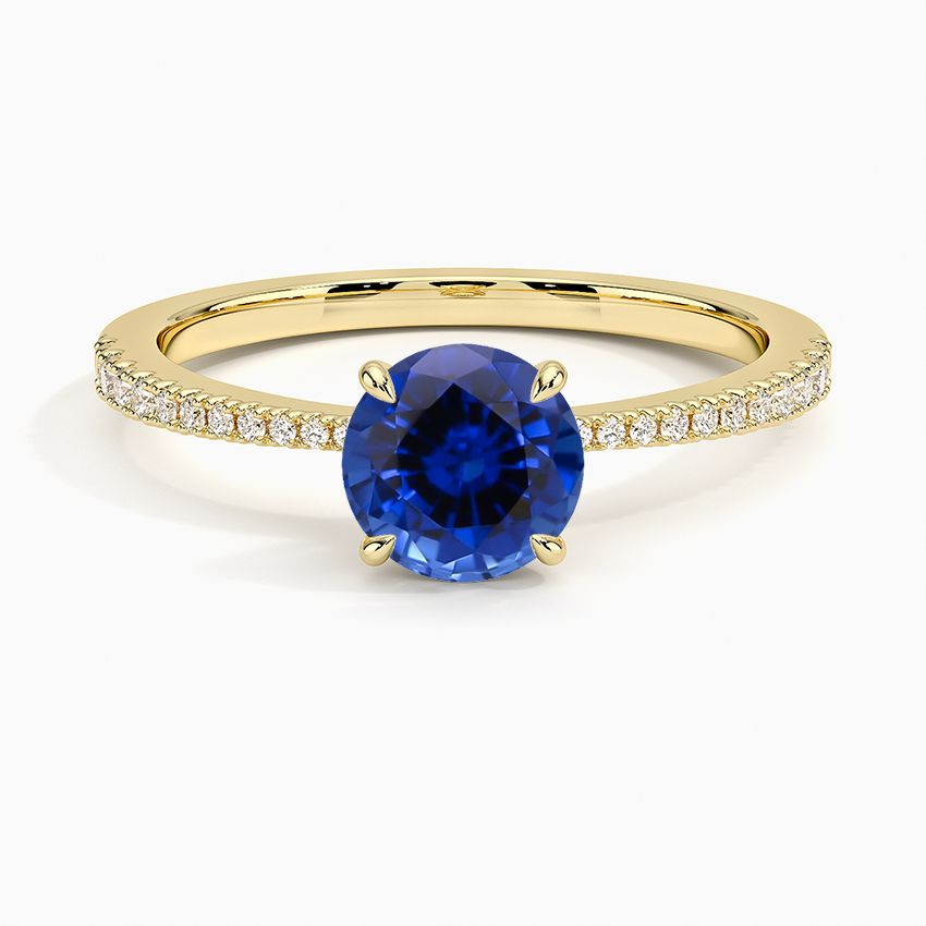 Sapphire Elena Diamond Ring in 18K Yellow Gold