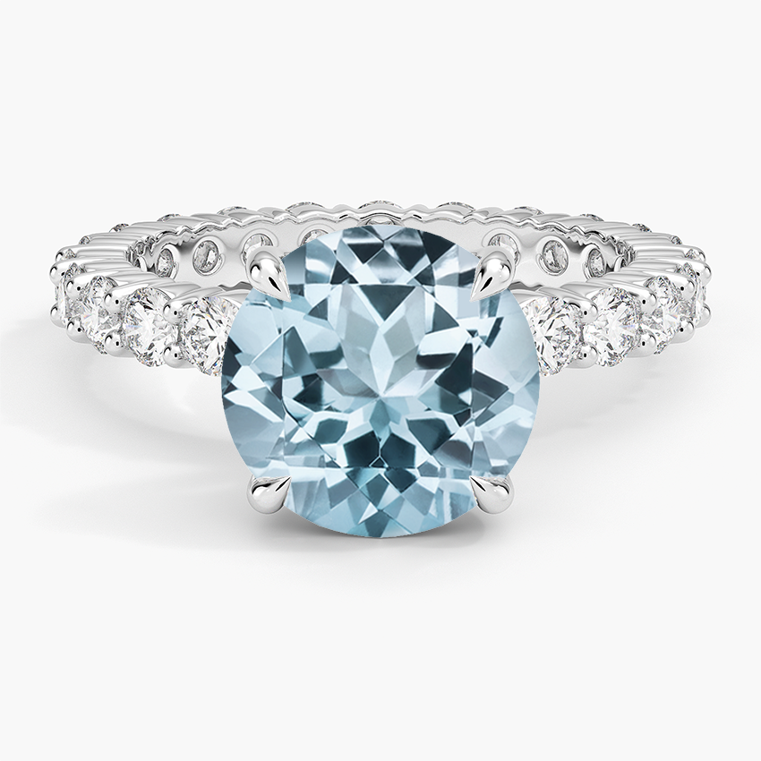 Aquamarine Perfect Fit Eternity Diamond Ring (1 1/3 ct. tw.) in 14K White Gold