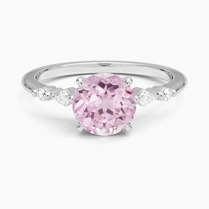 Lab Grown Sapphire Soraya Diamond Ring in 18K White Gold