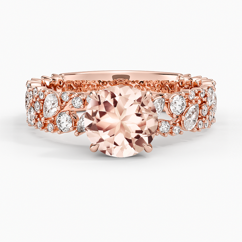 Morganite Glacé Diamond Ring (3/4 ct. tw.) in 14K Rose Gold