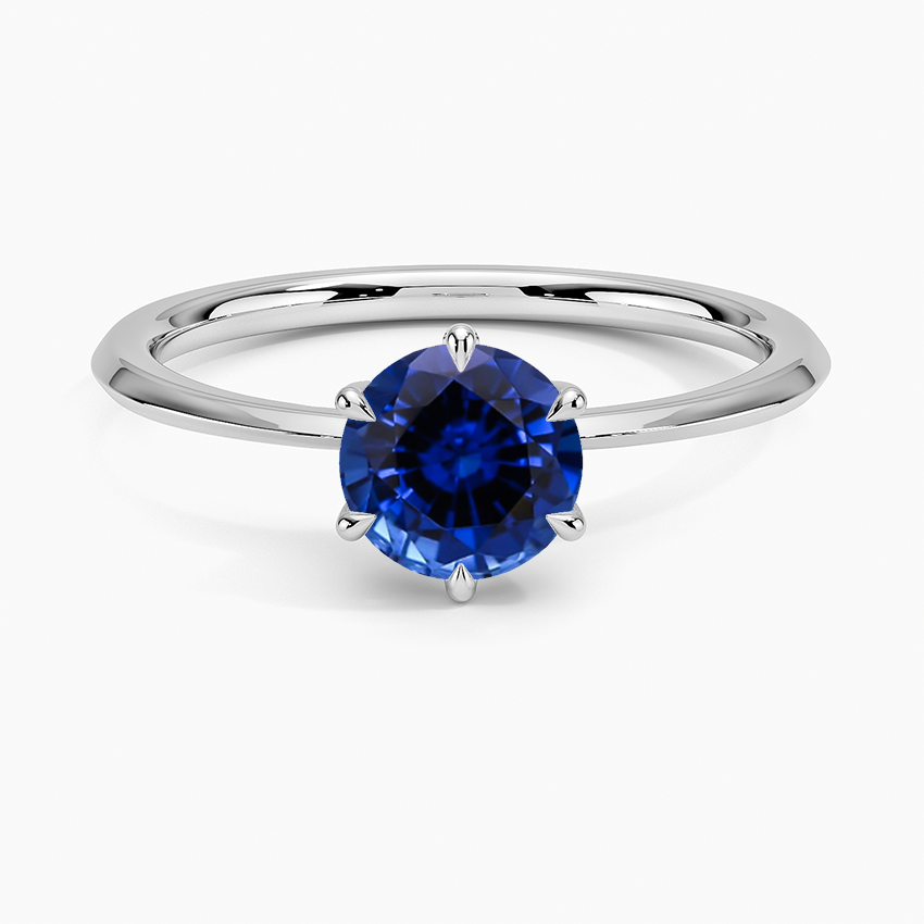 Lab Grown Sapphire Channing Solitaire Ring in Platinum