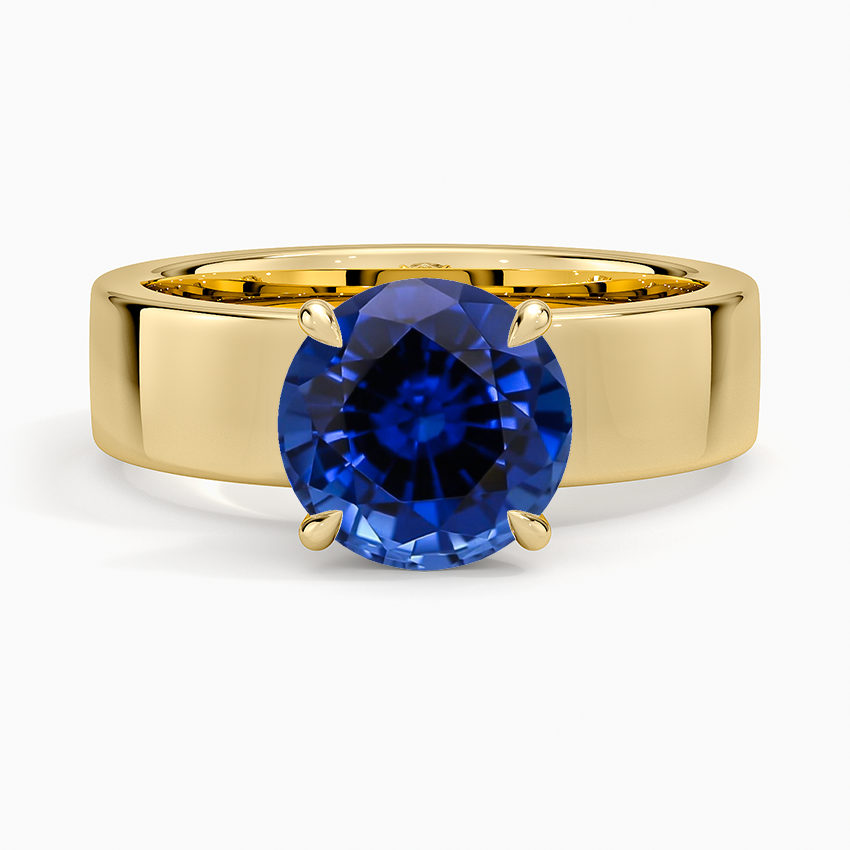 Lab Grown Sapphire Alden Diamond Ring in 18K Yellow Gold