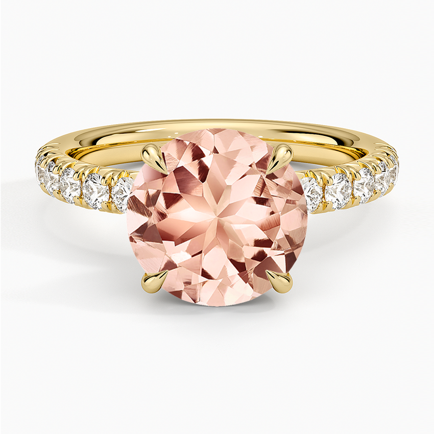 Morganite Luxe Amelie Diamond Ring (3/8 ct. tw.) in 14K Yellow Gold