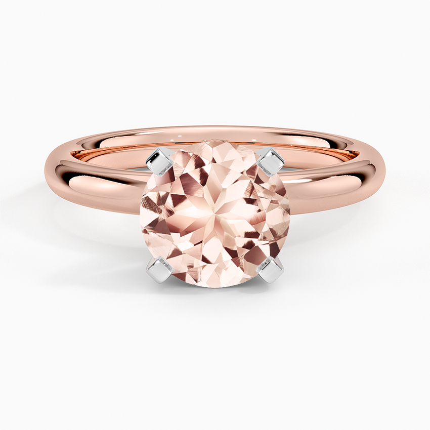 Morganite Comfort Fit 2.5mm Ring in 14K Rose Gold