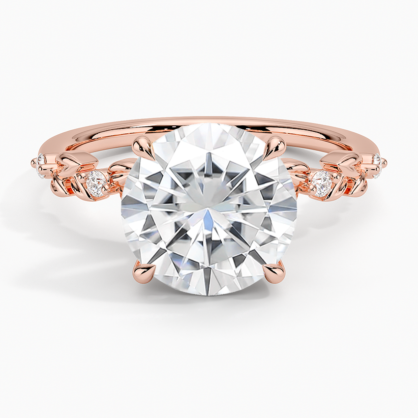 Moissanite Briar Diamond Ring in 14K Rose Gold