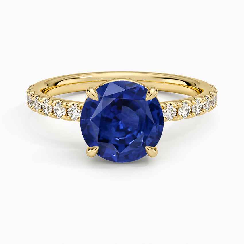 Sapphire Dara Low-Profile Diamond Ring in 14K Yellow Gold