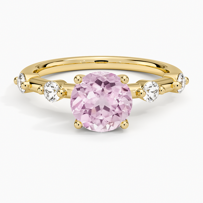 Lab Grown Sapphire Aimee 1.7mm Diamond Ring in 18K Yellow Gold