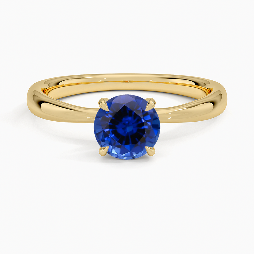 Sapphire Freesia 2.7mm Solitaire Ring in 18K Yellow Gold