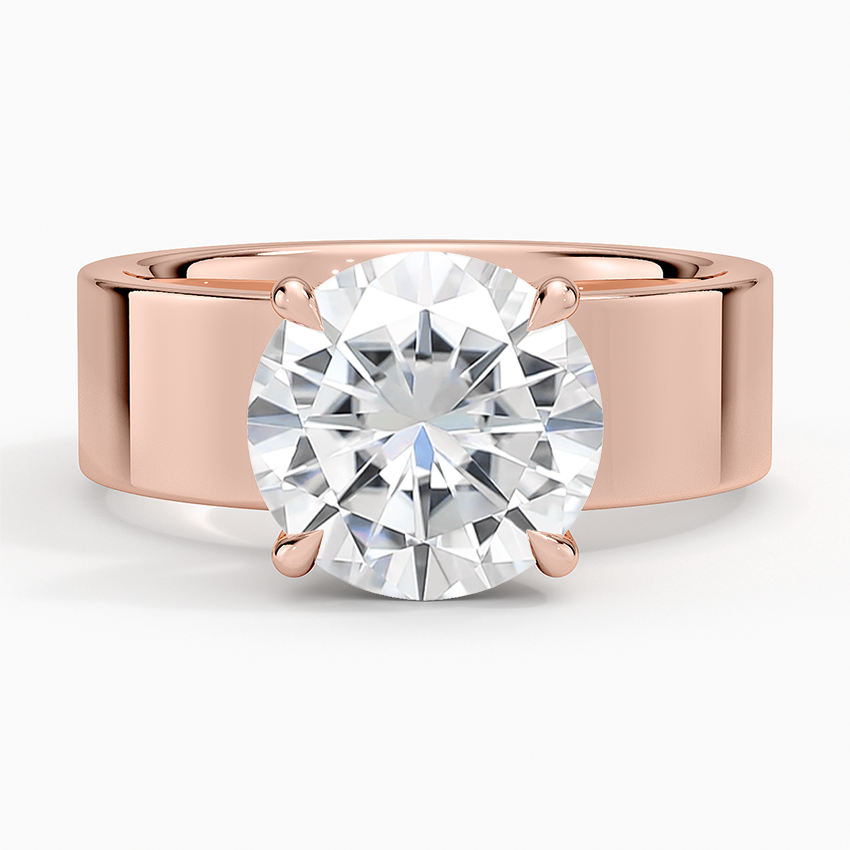 Moissanite Peyton 6mm Solitaire Ring in 14K Rose Gold