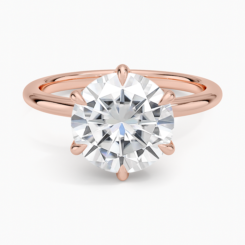Moissanite Esme 1.8mm Ring in 14K Rose Gold