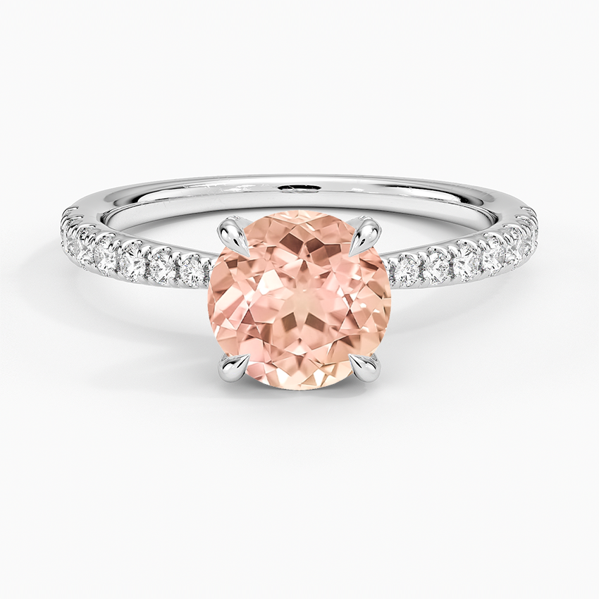 Lab Grown Sapphire Freesia 2mm Diamond Ring (1/3 ct. tw.) in 18K White Gold