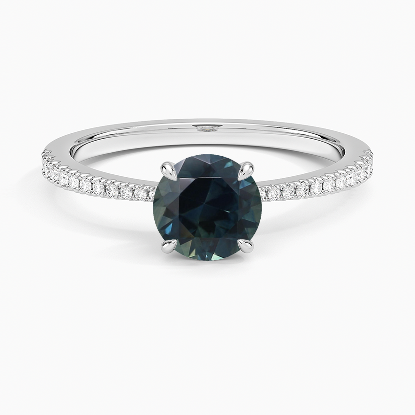 Sapphire Elena Diamond Ring in 14K White Gold