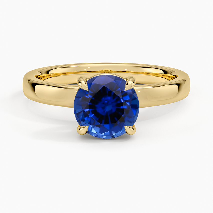 Sapphire Fairmined Perfect Fit Solitaire 2.5mm Ring in 18K Yellow Gold