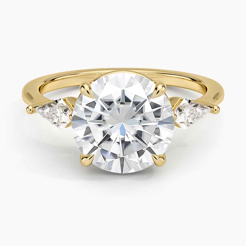 Moissanite Luxe Cometa Three Stone Diamond Ring (1/3 ct. tw.) in 14K Yellow Gold
