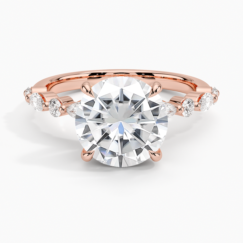 Moissanite Versailles Half Coverage Diamond Ring (1/3 ct. tw.) in 14K Rose Gold