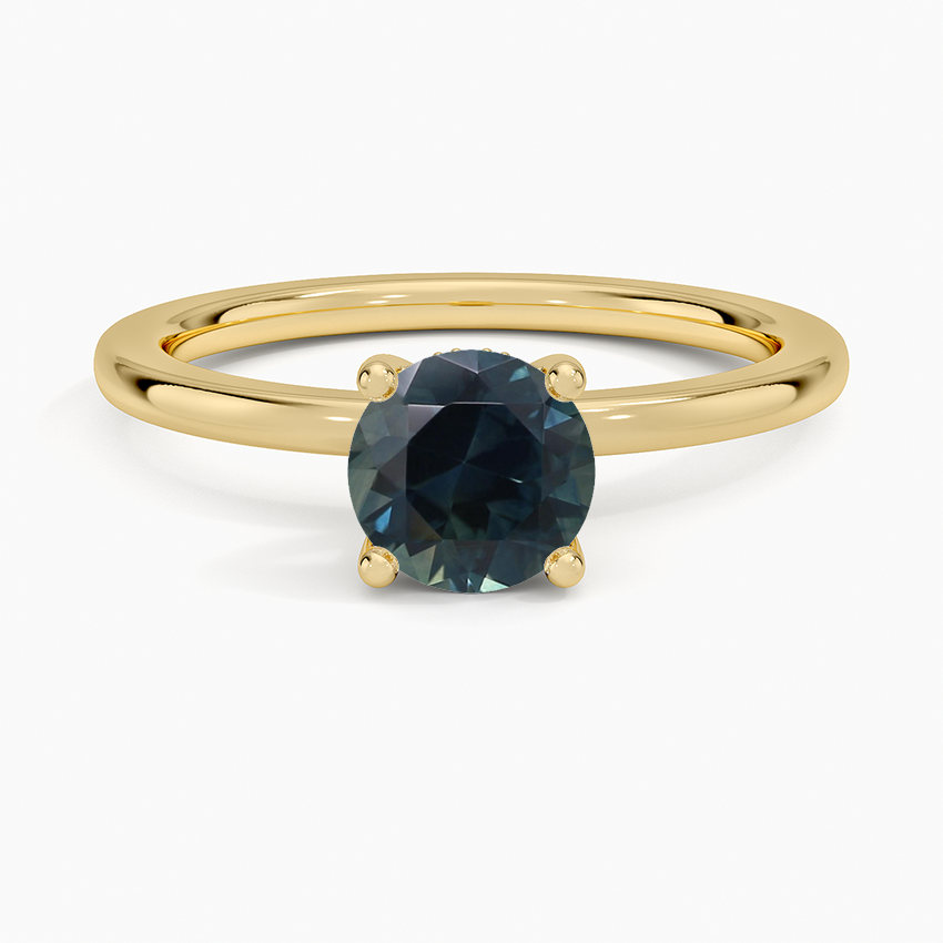 Sapphire Sydney Perfect Fit Hidden Halo Diamond Ring in 18K Yellow Gold