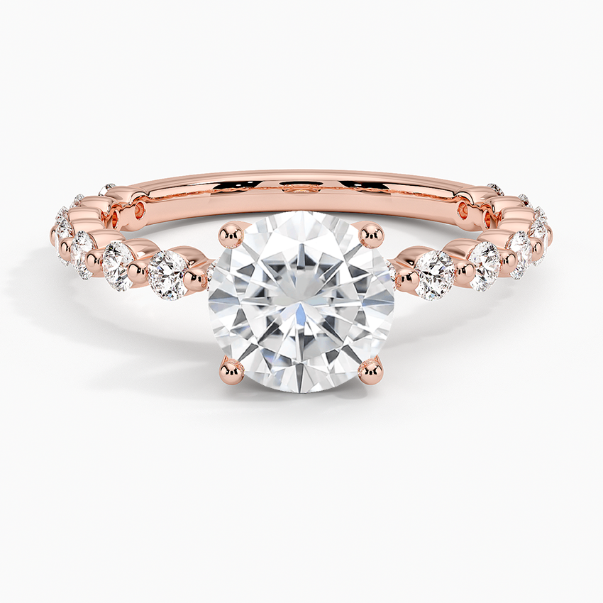 Rose Gold Moissanite Luxe Marseille Diamond Ring