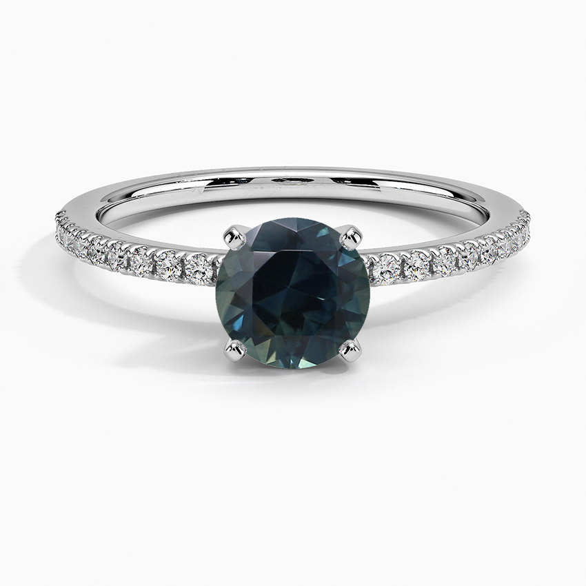 Sapphire Ballad Half Coverage Diamond Ring (1/8 ct. tw.) in 18K White Gold