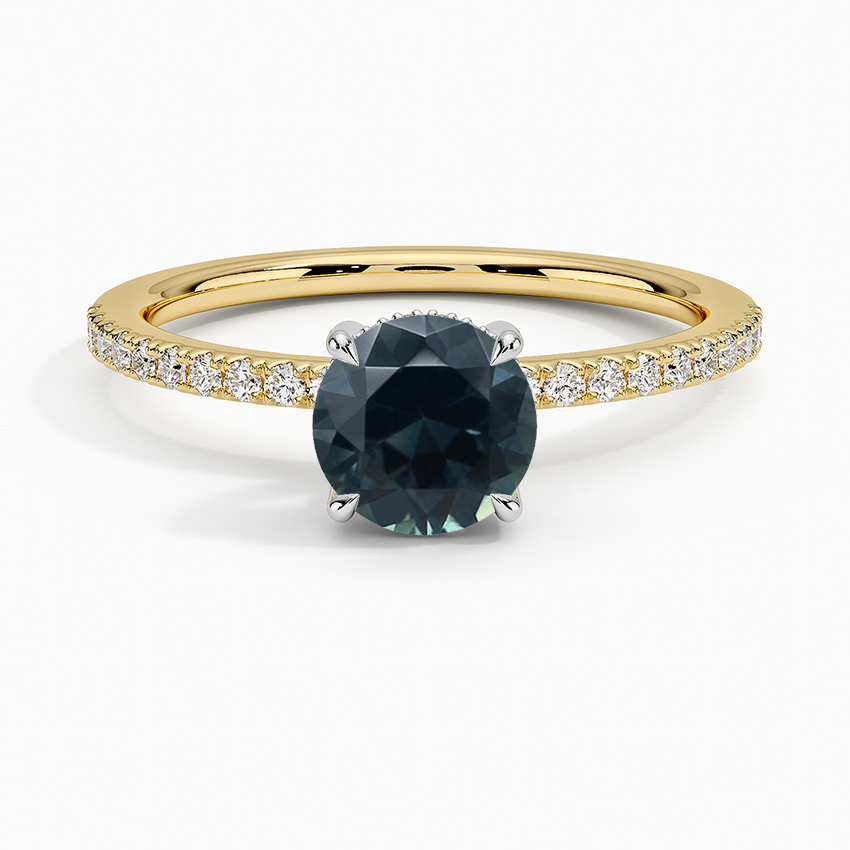 Sapphire Mixed Metal Perfect Fit Diamond Ring in 18K Yellow Gold