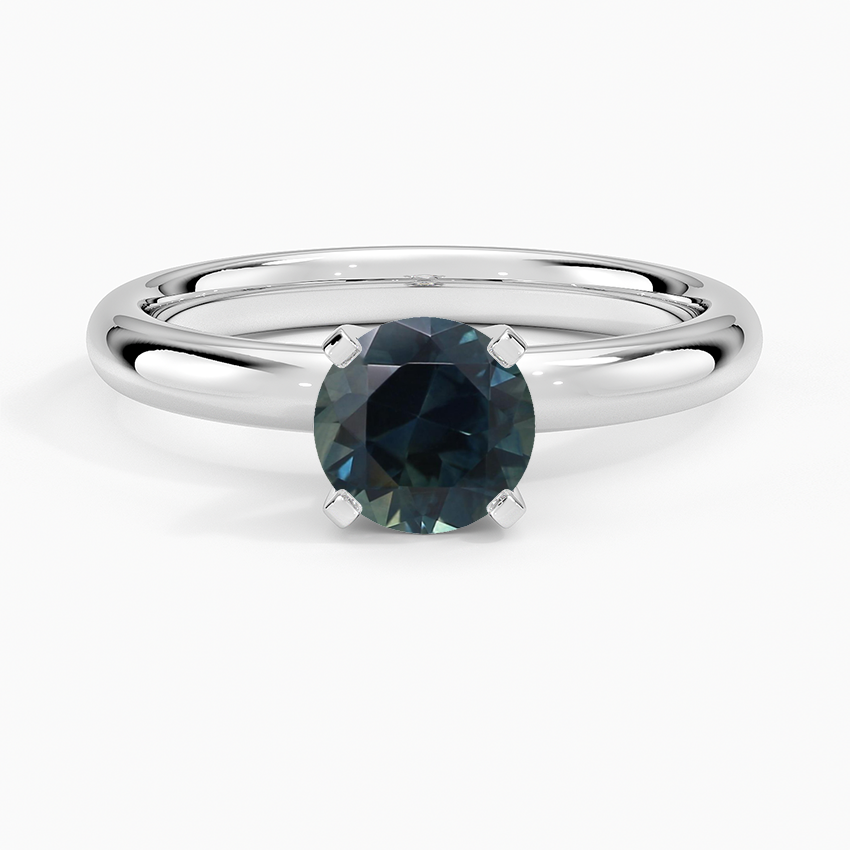 Sapphire Comfort Fit 2.5mm Ring in 18K White Gold