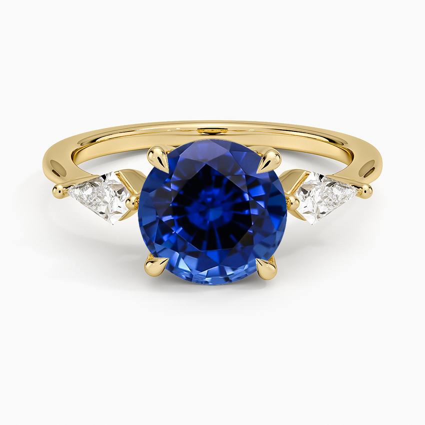 Lab Grown Sapphire Luxe Cometa Three Stone Diamond Ring (1/3 ct. tw.) in 18K Yellow Gold