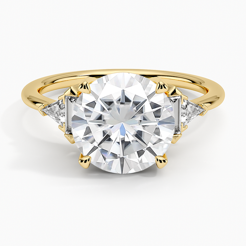Moissanite Edie Art Deco Diamond Ring (1/4 ct. tw.) in 14K Yellow Gold