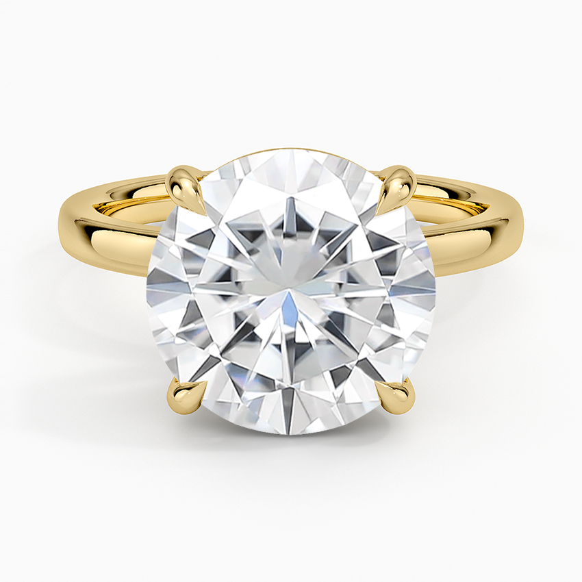 Moissanite Fairmined Perfect Fit Solitaire 2mm Ring in 18K Yellow Gold