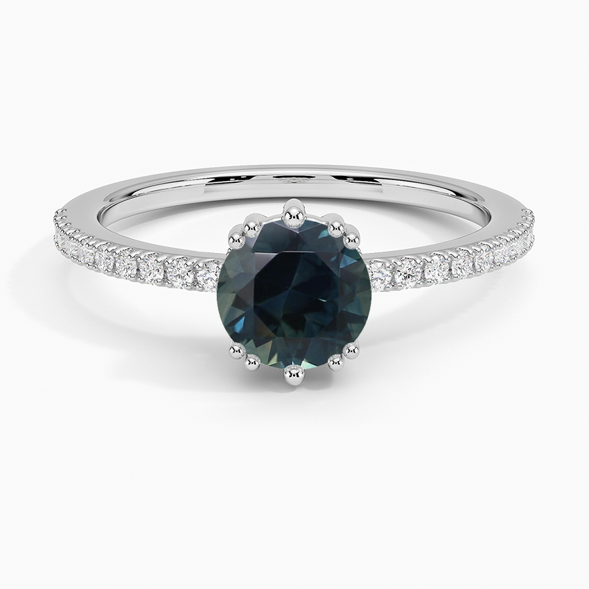 Sapphire Luxe Kalina Hidden Halo Diamond Ring in 18K White Gold