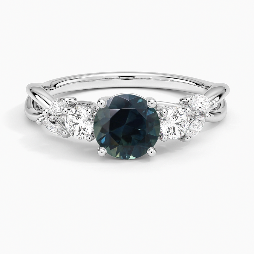Sapphire Willow Three Stone Diamond Ring (1/3 ct. tw.) in 18K White Gold