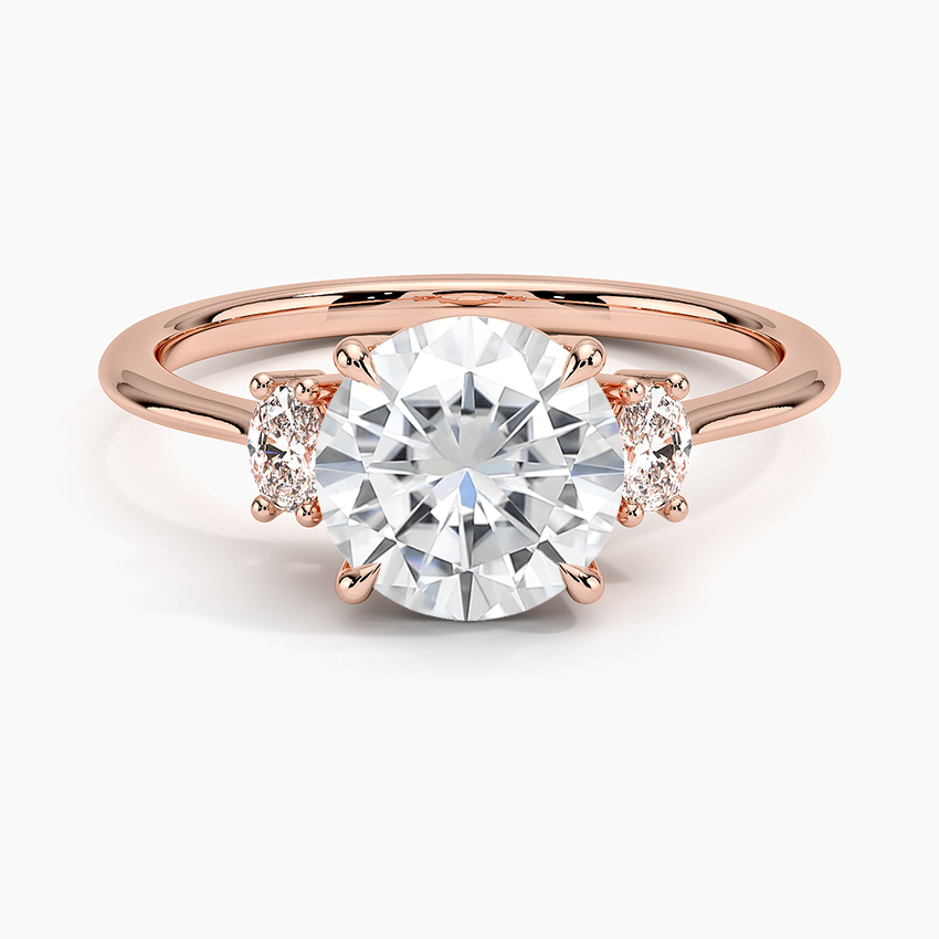 Rose Gold Moissanite Sonata Diamond Ring