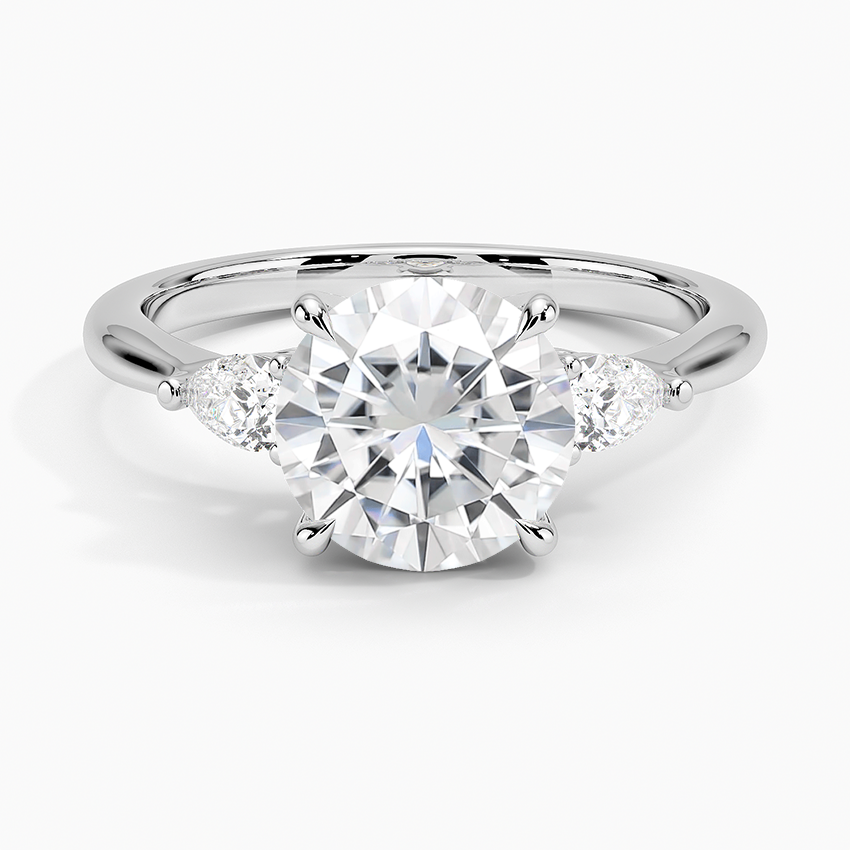 Moissanite Petite Opera Diamond Ring (1/4 ct. tw.) in 18K White Gold