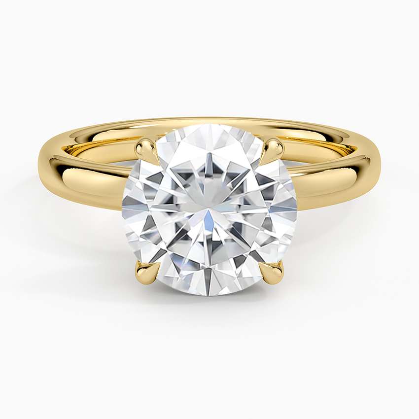 Moissanite Elodie 2.5mm Solitaire Ring in 14K Yellow Gold
