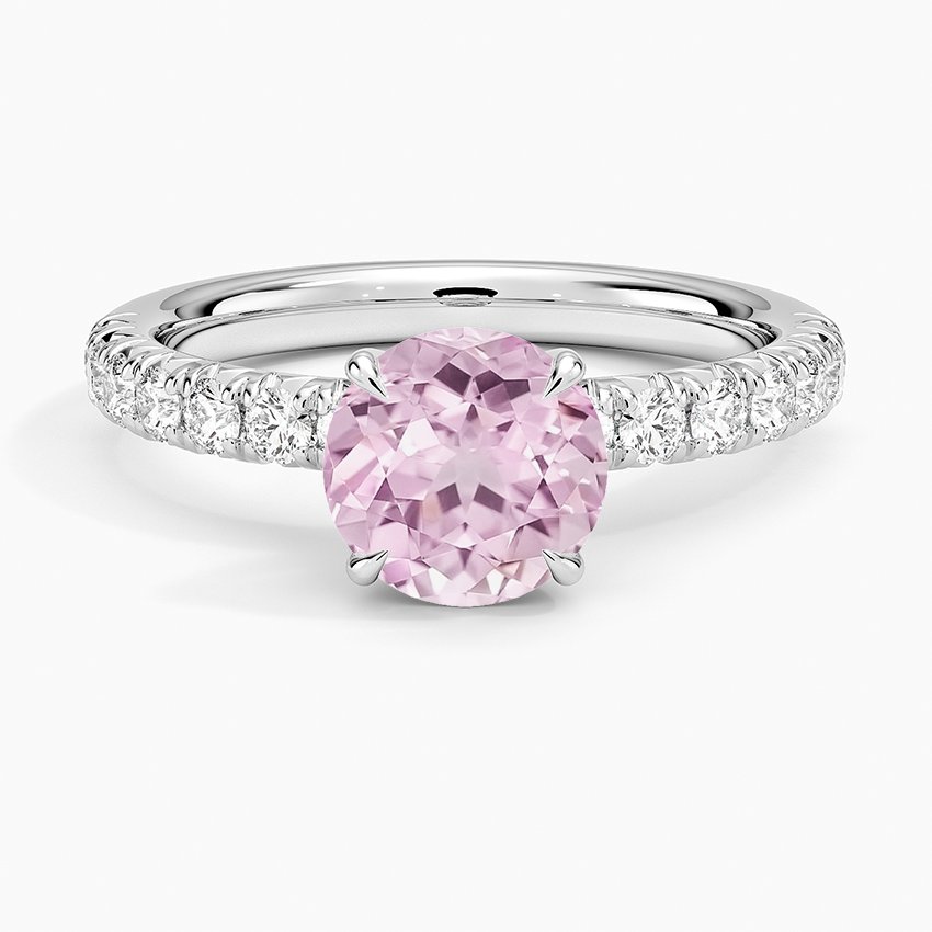 Lab Grown Sapphire Luxe Amelie Diamond Ring (3/8 ct. tw.) in 18K White Gold