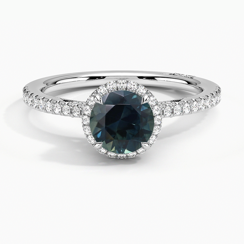 Sapphire Simply Tacori Cathedral Drape Diamond Ring in 18K White Gold