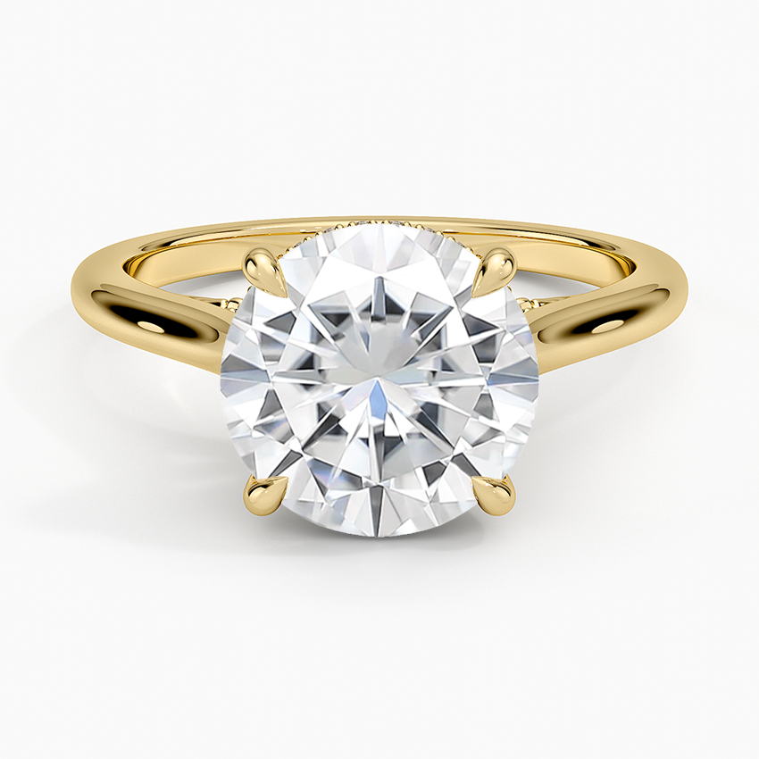 Moissanite Dawn 1.5mm Diamond Ring in 14K Yellow Gold