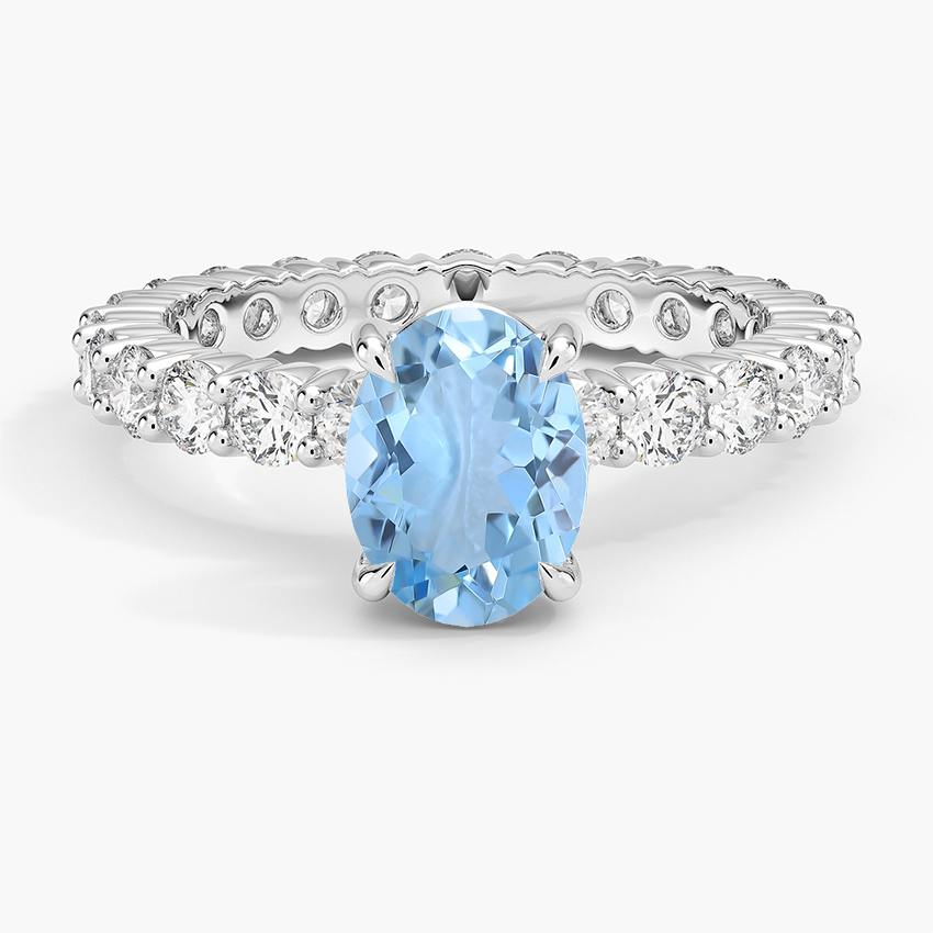 Aquamarine Perfect Fit Eternity Diamond Ring (1 1/3 Ct. Tw.) in 18K White Gold