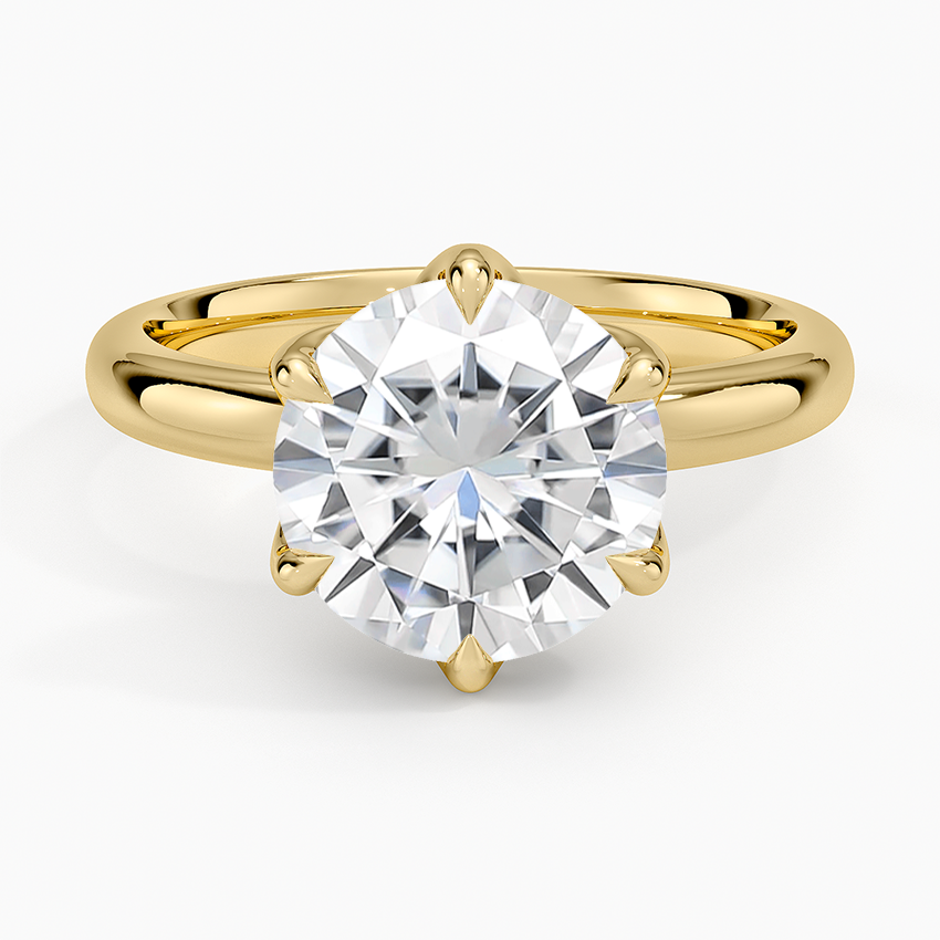 Moissanite Esme 2.5mm Solitaire Ring in 14K Yellow Gold