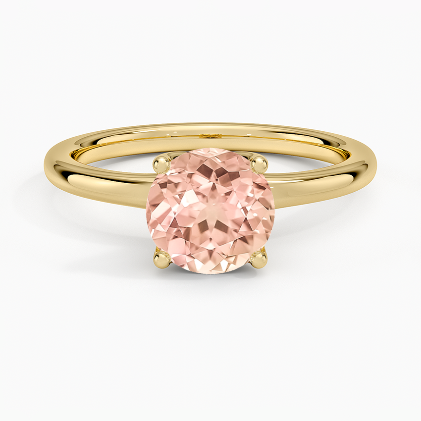 Lab Grown Sapphire Fleur Solitaire Ring in 18K Yellow Gold