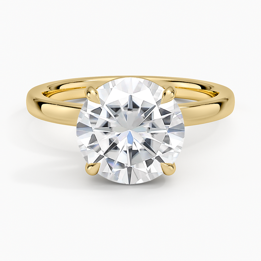 Moissanite Fairmined Perfect Fit Solitaire 2mm Ring in 18K Yellow Gold