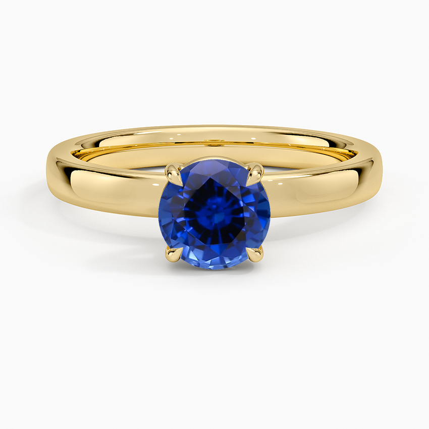 Sapphire Fairmined Perfect Fit Solitaire 2.5mm Ring in 18K Yellow Gold